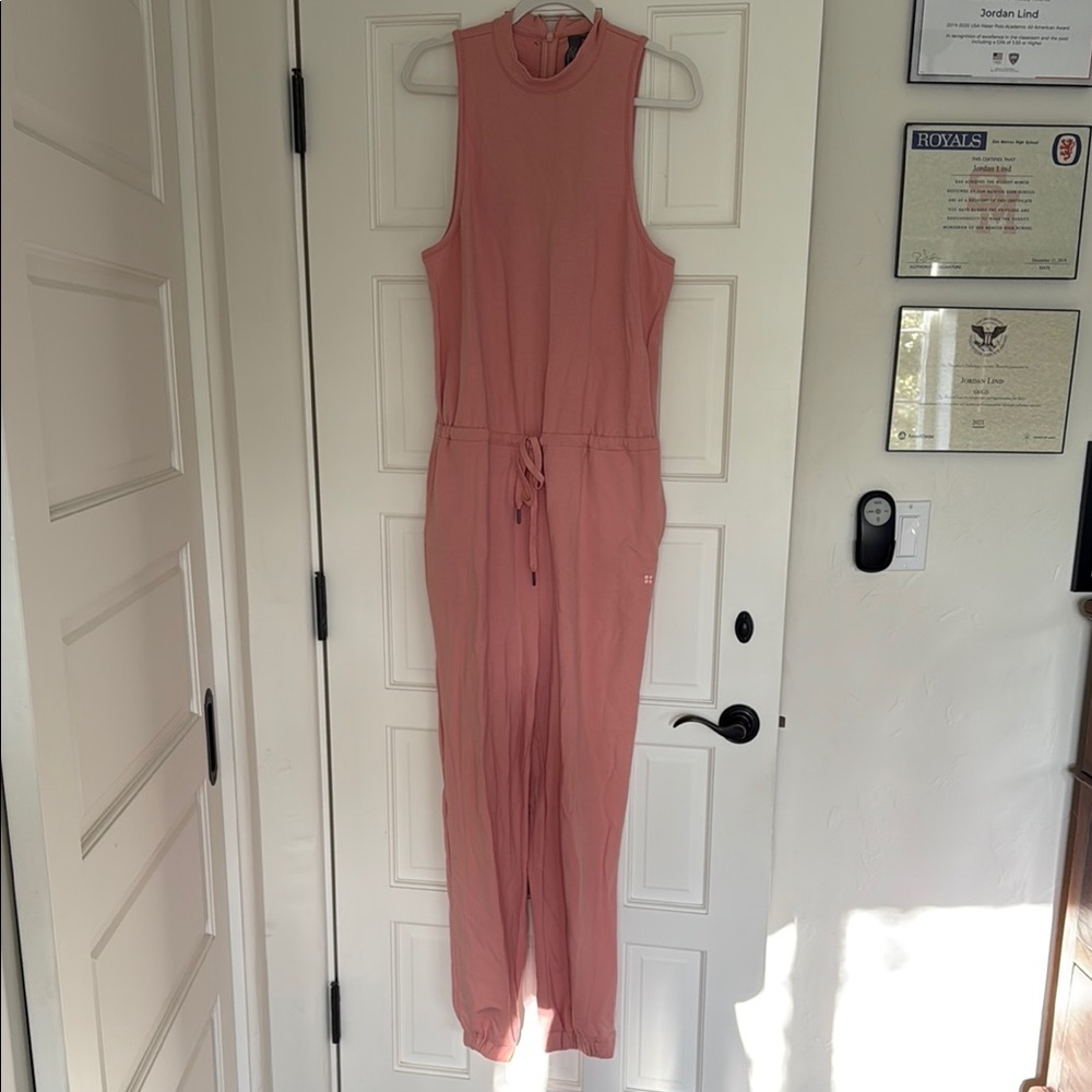 NWT. Sleeveless Pink Jumpsuit